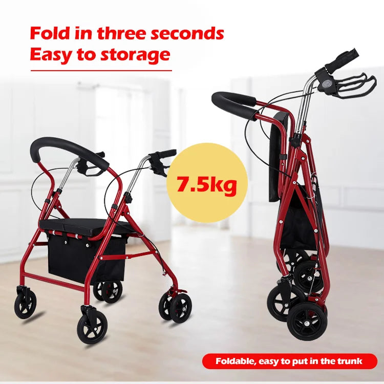 Aluminum Frame Walker with Basket